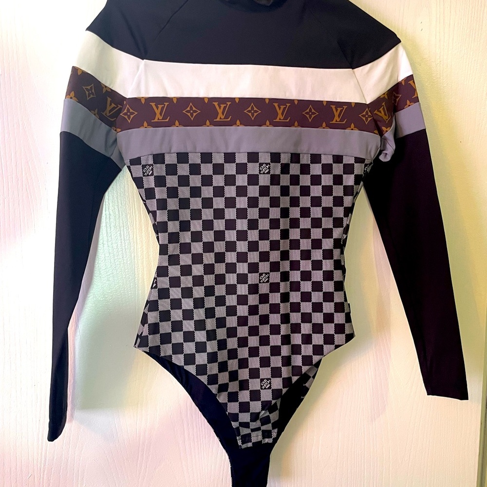 Louis Vuitton long sleeve body suit size 34.